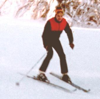 Raimund beim Skifahren in der Rhön (16.12.81)